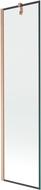 Mexen Next parawan nawannowy 1-skrzydłowy 50 x 150 cm, czarna ramka, miedź szczotkowana - 895-050-000-00-70-65