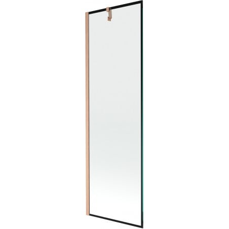 Mexen Next parawan nawannowy 1-skrzydłowy 60 x 150 cm, czarna ramka, miedź szczotkowana - 895-060-000-00-70-65