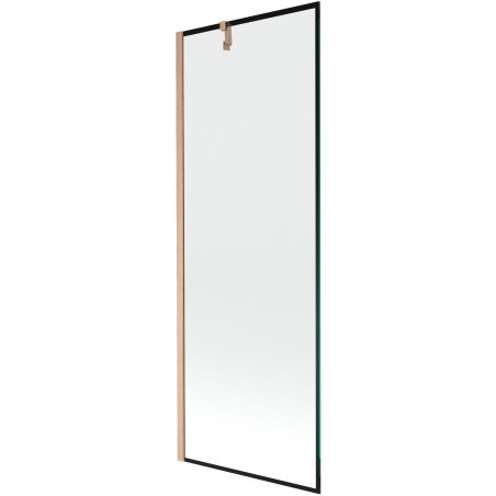 Mexen Next parawan nawannowy 1-skrzydłowy 70 x 150 cm, czarna ramka, miedź szczotkowana - 895-070-000-00-70-65
