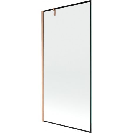 Mexen Next parawan nawannowy 1-skrzydłowy 90 x 150 cm, czarna ramka, miedź szczotkowana - 895-090-000-00-70-65
