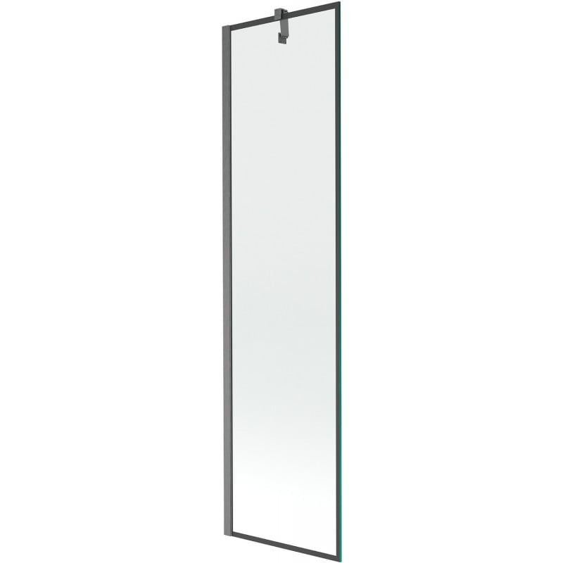 Mexen Next parawan nawannowy 1-skrzydłowy 50 x 150 cm, czarna ramka, gun gray szczotkowany - 895-050-000-00-70-66