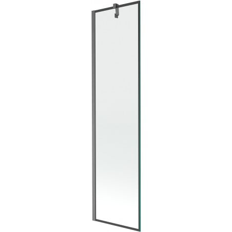 Mexen Next parawan nawannowy 1-skrzydłowy 50 x 150 cm, czarna ramka, gun gray szczotkowany - 895-050-000-00-70-66