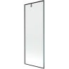 Mexen Next parawan nawannowy 1-skrzydłowy 70 x 150 cm, czarna ramka, gun gray szczotkowany - 895-070-000-00-70-66