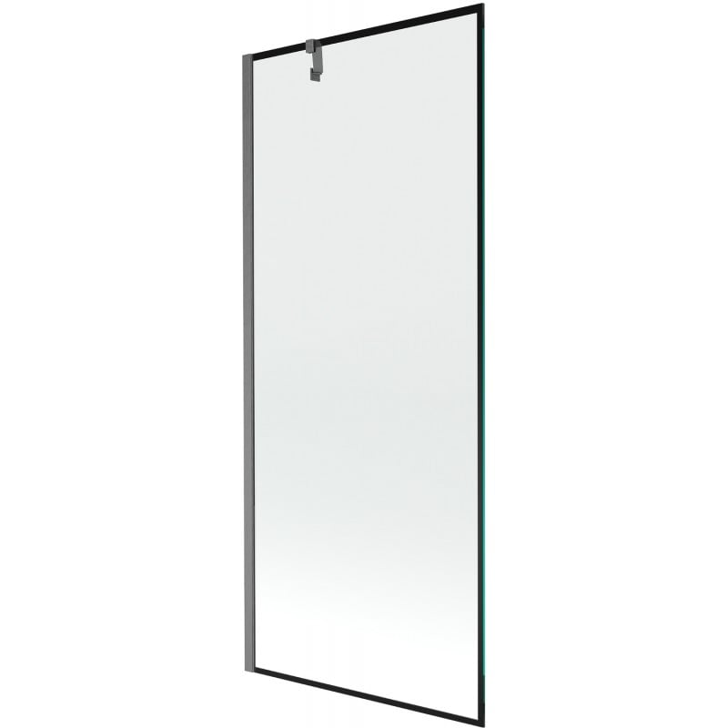 Mexen Next parawan nawannowy 1-skrzydłowy 80 x 150 cm, czarna ramka, gun gray szczotkowany - 895-080-000-00-70-66