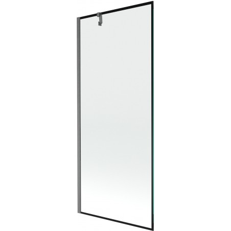 Mexen Next parawan nawannowy 1-skrzydłowy 80 x 150 cm, czarna ramka, gun gray szczotkowany - 895-080-000-00-70-66