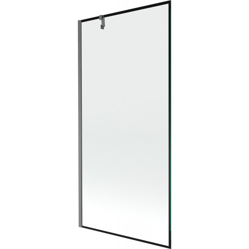 Mexen Next parawan nawannowy 1-skrzydłowy 90 x 150 cm, czarna ramka, gun gray szczotkowany - 895-090-000-00-70-66