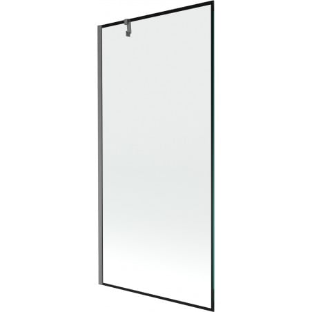 Mexen Next parawan nawannowy 1-skrzydłowy 90 x 150 cm, czarna ramka, gun gray szczotkowany - 895-090-000-00-70-66