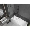 Mexen Next parawan nawannowy 1-skrzydłowy 50 x 150 cm, czarna ramka, gun metal - 895-050-000-00-70-95