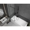 Mexen Next parawan nawannowy 1-skrzydłowy 60 x 150 cm, czarna ramka, gun metal - 895-060-000-00-70-95