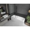 Mexen Next parawan nawannowy 1-skrzydłowy 70 x 150 cm, czarna ramka, gun metal - 895-070-000-00-70-95