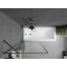 Mexen Next parawan nawannowy 1-skrzydłowy 80 x 150 cm, czarna ramka, gun metal - 895-080-000-00-70-95