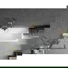 Mexen Next parawan nawannowy 1-skrzydłowy 60 x 150 cm, czarna kratka, złoty szczotkowany - 895-060-000-00-77-55