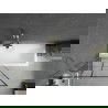 Mexen Next parawan nawannowy 1-skrzydłowy 90 x 150 cm, czarna kratka, złoty szczotkowany - 895-090-000-00-77-55