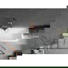Mexen Next parawan nawannowy 1-skrzydłowy 90 x 150 cm, czarna kratka, miedź szczotkowana - 895-090-000-00-77-65