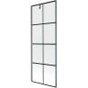 Mexen Next parawan nawannowy 1-skrzydłowy 70 x 150 cm, czarna kratka, gun gray szczotkowany - 895-070-000-00-77-66