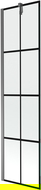 Mexen Next parawan nawannowy 1-skrzydłowy 50 x 150 cm, czarna kratka, gun metal - 895-050-000-00-77-95
