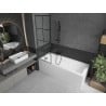 Mexen Next parawan nawannowy 1-skrzydłowy 60 x 150 cm, czarna kratka, gun metal - 895-060-000-00-77-95