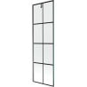 Mexen Next parawan nawannowy 1-skrzydłowy 60 x 150 cm, czarna kratka, gun metal - 895-060-000-00-77-95