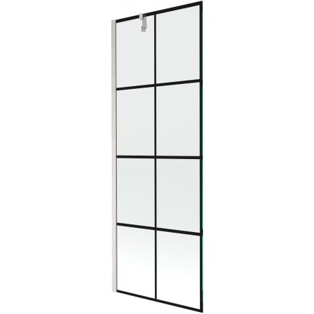 Mexen Next parawan nawannowy 1-skrzydłowy 70 x 150 cm, czarna kratka, nikiel szczotkowany - 895-070-000-00-77-97