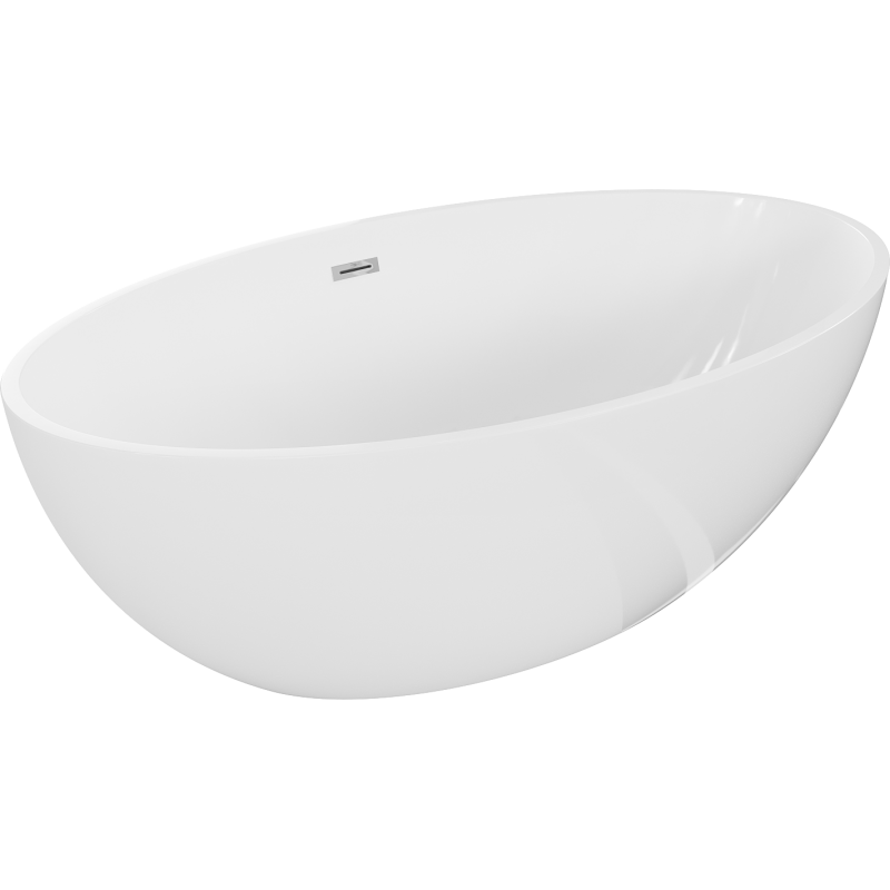 Mexen Nike wanna wolnostojąca 175 x 100 cm, biała, przelew chrom - 54071751000-01