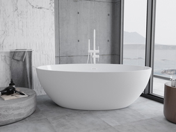 Mexen Nike wanna wolnostojąca 175 x 100 cm, biała, przelew biały - 54071751000-20