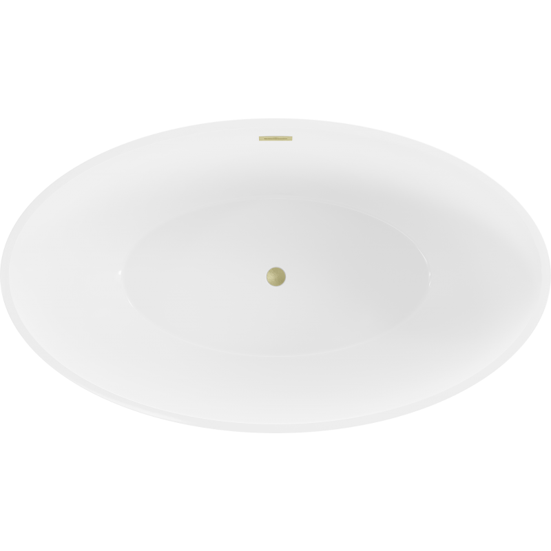 Mexen Nike wanna wolnostojąca 175 x 100 cm, biała, przelew złoty szczotkowany - 54071751000-55