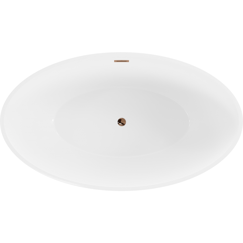 Mexen Nike wanna wolnostojąca 175 x 100 cm, biała, przelew różowe złoto - 54071751000-60