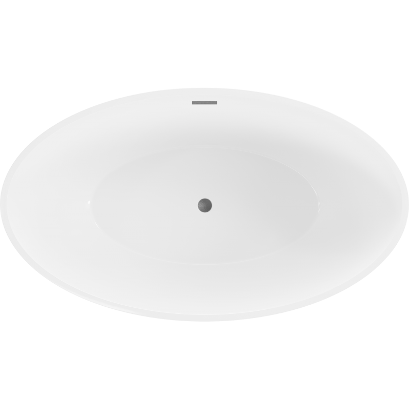 Mexen Nike wanna wolnostojąca 175 x 100 cm, biała, przelew gun gray szczotkowany - 54071751000-66