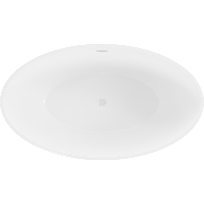 Mexen Nike wanna wolnostojąca 175 x 100 cm, biała/czarna, przelew biały - 54071751075-20