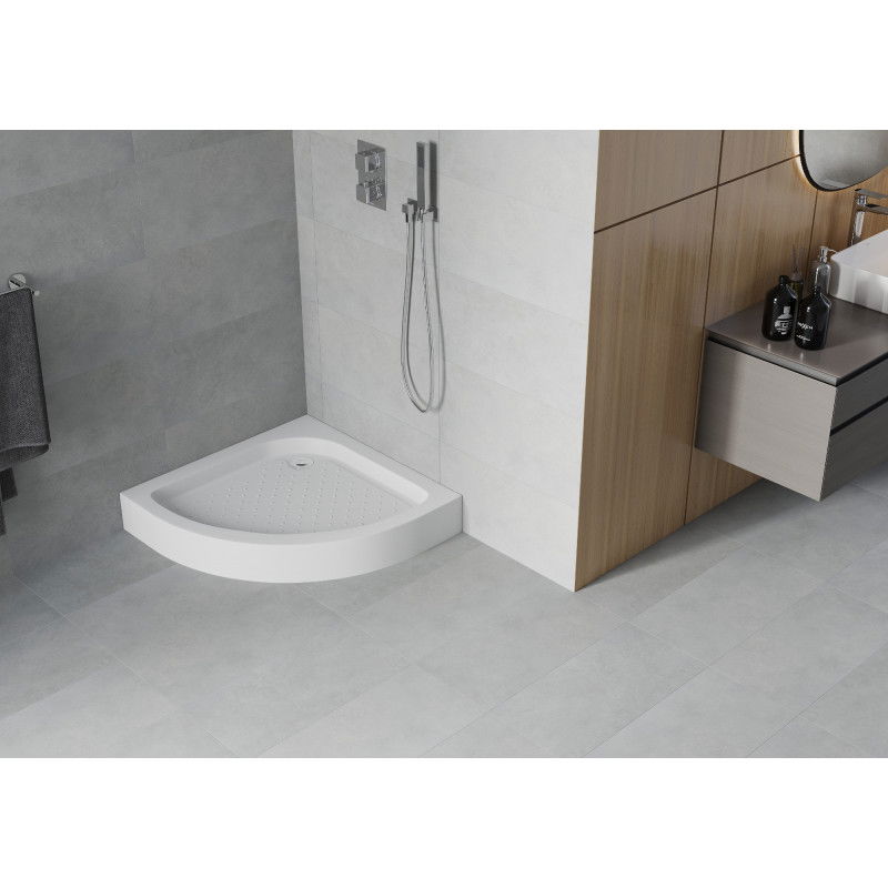 Mexen Rio brodzik półokrągły 80 x 80 cm, biały - 47108080