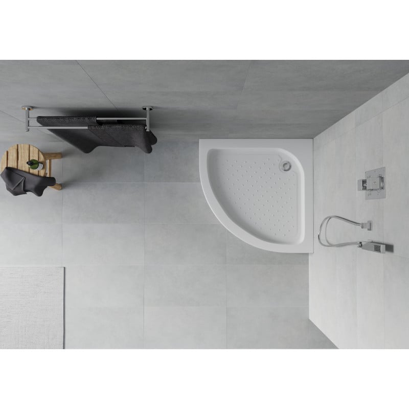 Mexen Rio brodzik półokrągły 90 x 90 cm, biały - 47109090