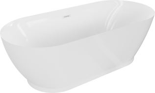 Mexen Roxy wanna wolnostojąca 180 x 85 cm, biała, przelew biały - 51201808500-20