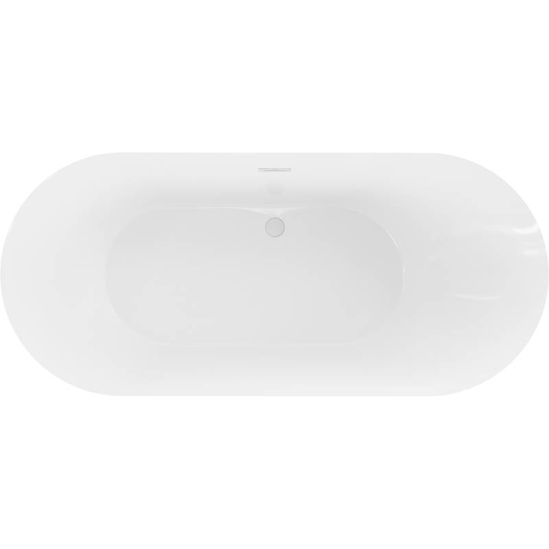 Mexen Roxy wanna wolnostojąca 180 x 85 cm, biała, przelew biały - 51201808500-20