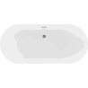 Mexen Roxy wanna wolnostojąca 180 x 85 cm, biała, przelew gun metal - 51201808500-95