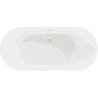 Mexen Roxy wanna wolnostojąca 180 x 85 cm, biała, przelew nikiel szczotkowany - 51201808500-97
