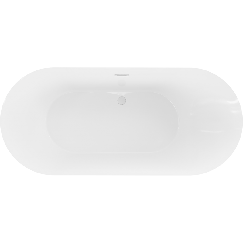 Mexen Roxy wanna wolnostojąca 180 x 85 cm, biała/czarna, przelew biały - 51201808575-20