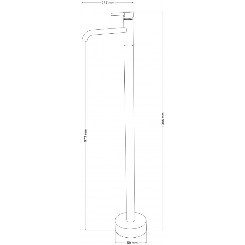 Mexen Rumba bateria umywalkowa wolnostojąca, złota - 73534-50