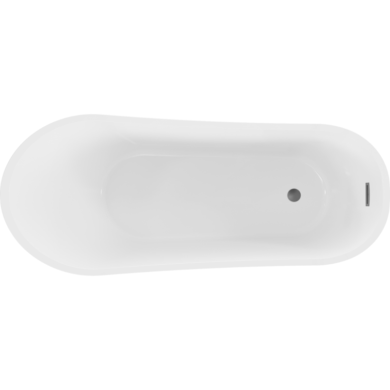 Mexen Alta wanna wolnostojąca 170 x 75 cm, biała, przelew gun metal - 52141707500-95