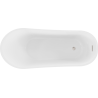 Mexen Alta wanna wolnostojąca 170 x 75 cm, biała, przelew nikiel szczotkowany - 52141707500-97