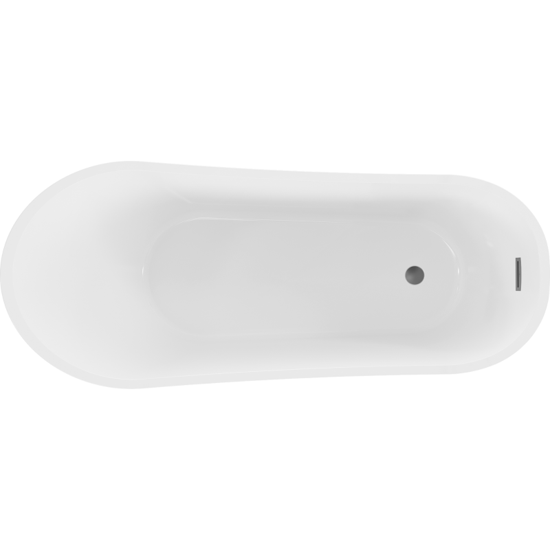 Mexen Alta wanna wolnostojąca 170 x 75 cm, biała/czarna, przelew gun metal - 52141707575-95