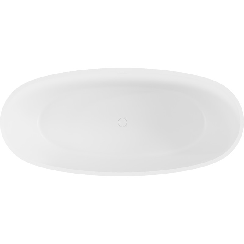 Mexen Torino wanna wolnostojąca z konglomeratu 155 x 78 cm, biała mat - 57271557800