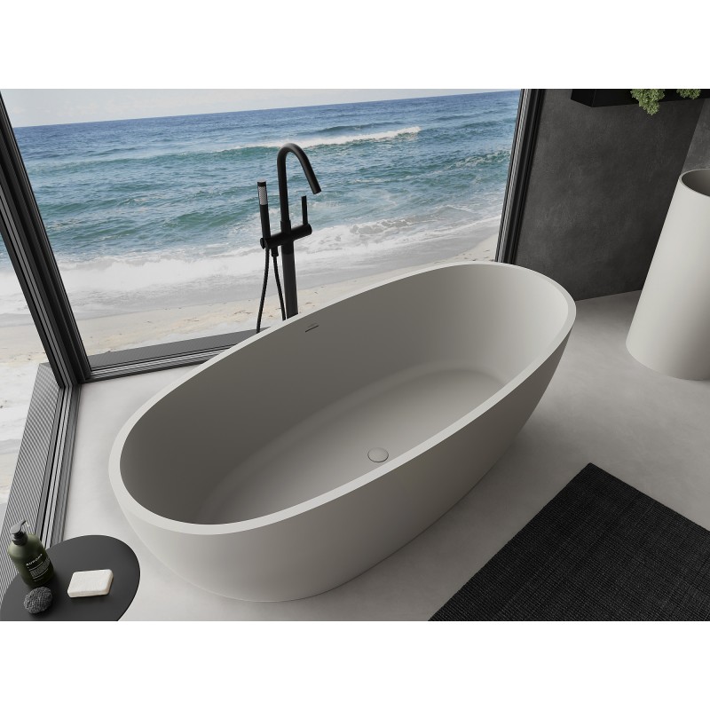 Mexen Torino wanna wolnostojąca z konglomeratu 155 x 78 cm, beton mat - 57271557861