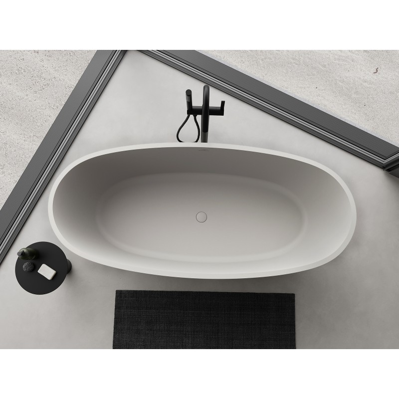 Mexen Torino wanna wolnostojąca z konglomeratu 155 x 78 cm, beton mat - 57271557861