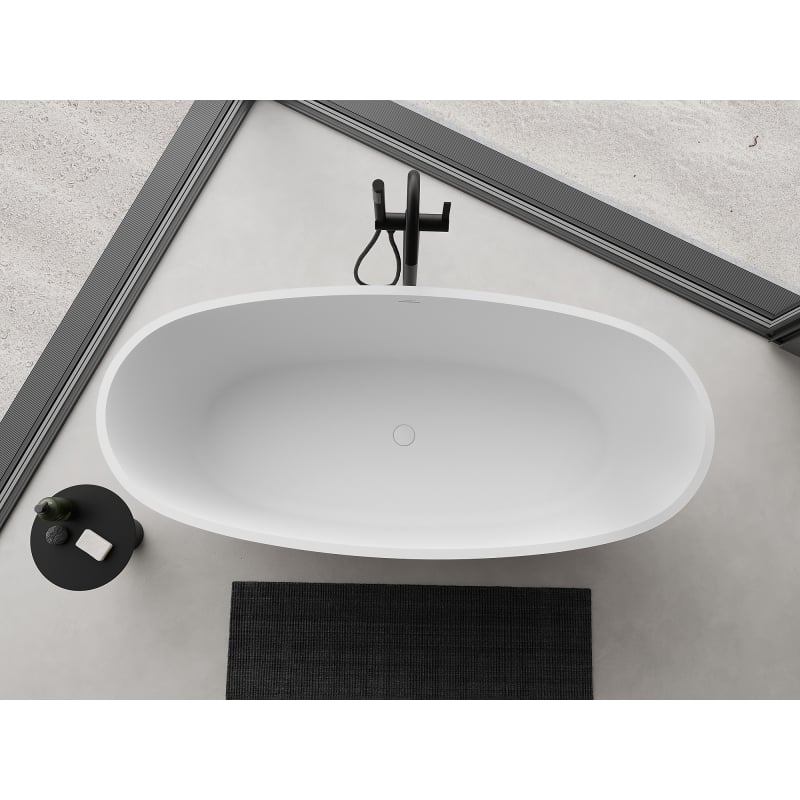 Mexen Torino wanna wolnostojąca z konglomeratu 175 x 78 cm, biała mat - 57271757800