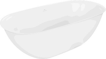 Mexen Siena wanna wolnostojąca z konglomeratu 170 x 80 cm, biała mat - 57291708000