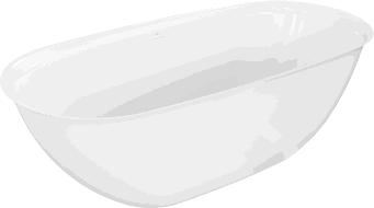 Mexen Siena wanna wolnostojąca z konglomeratu 170 x 80 cm, biała połysk - 57291708010