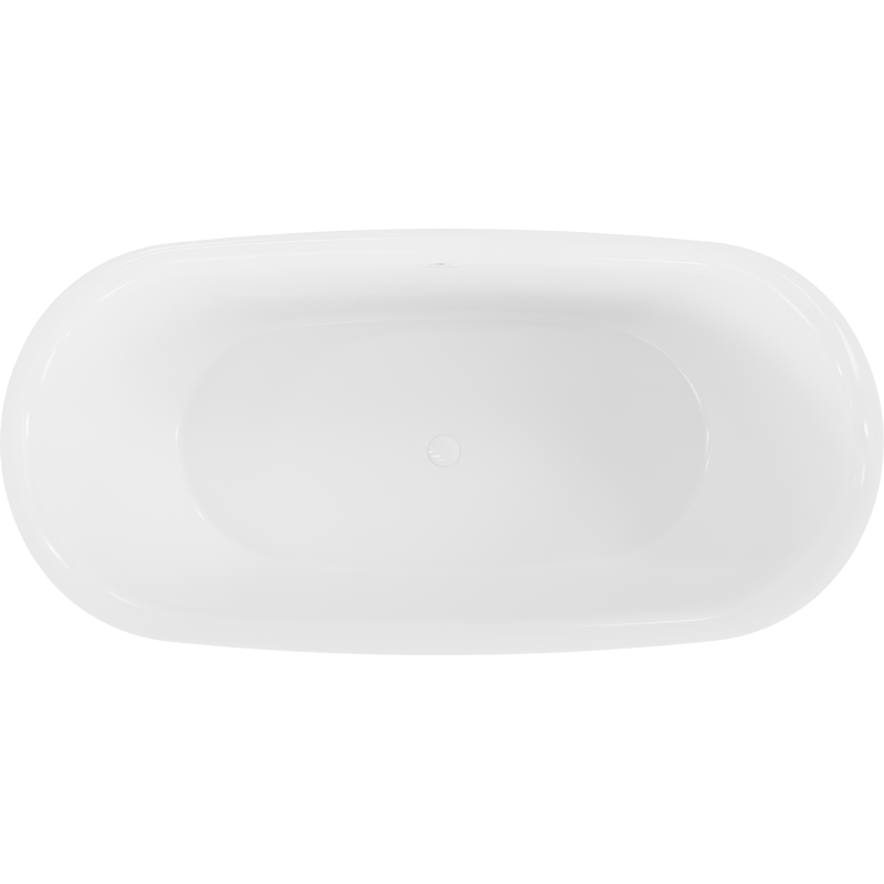 Mexen Siena wanna wolnostojąca z konglomeratu 170 x 80 cm, biała połysk - 57291708010
