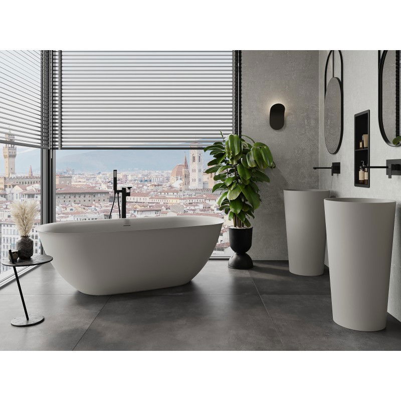 Mexen Siena wanna wolnostojąca z konglomeratu 170 x 80 cm, beton mat - 57291708061