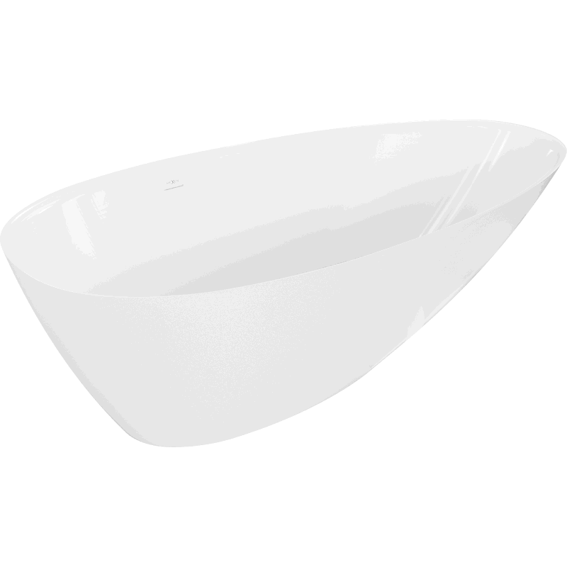 Mexen Milano wanna wolnostojąca z konglomeratu 150 x 82 cm, biała połysk - 57301508510