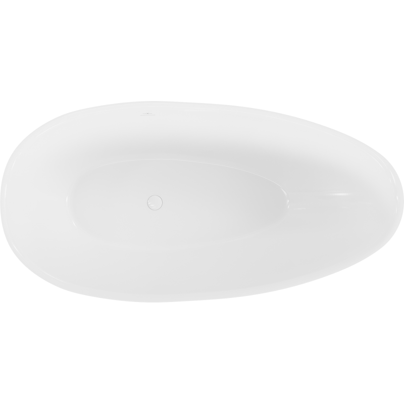 Mexen Milano wanna wolnostojąca z konglomeratu 150 x 82 cm, biała połysk - 57301508510